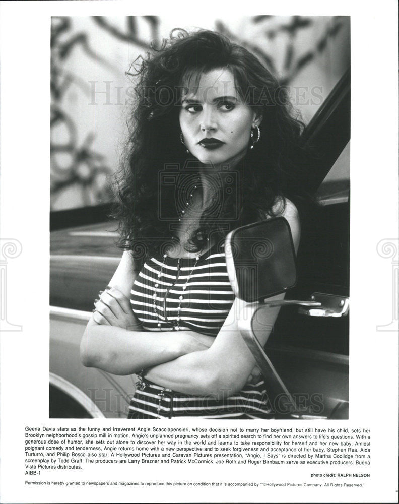 Press Photo Geena Davis As Angi Scacciapensieri In Angie, I Says - Historic Images