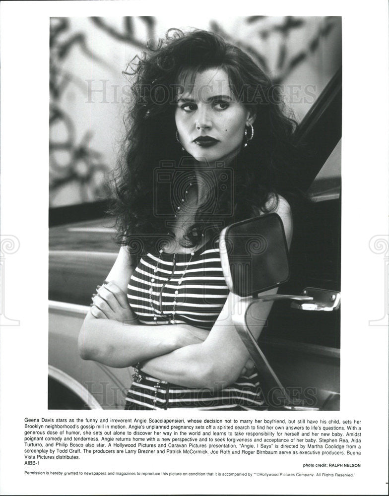 Press Photo Geena Davis Stars As Angie Scacciapensieri In &quot;Angie, I Say&quot; - Historic Images