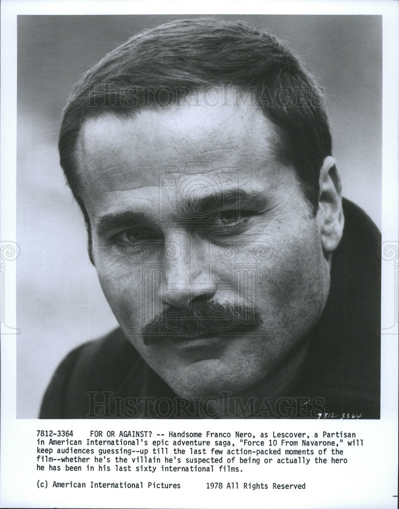 1978 Press Photo Franco Nero Stars In Force 10 From Navarone - Historic Images