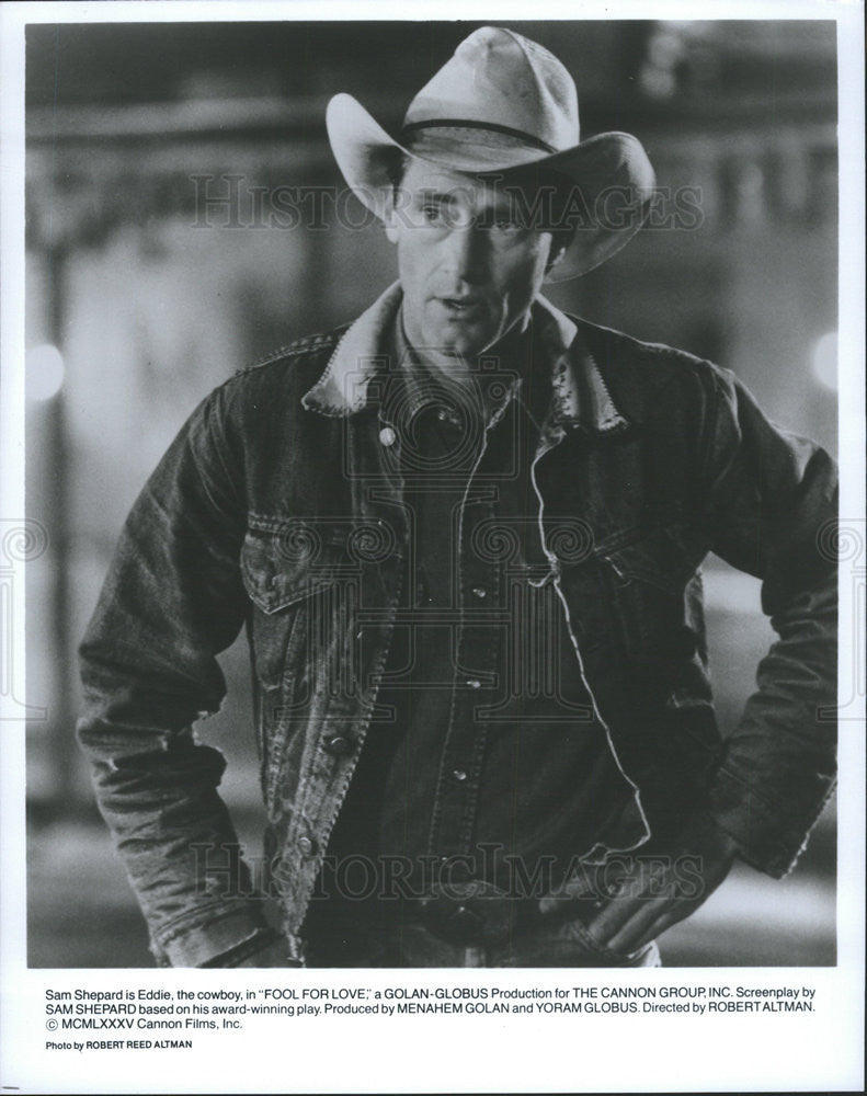 1985 Press Photo Sam Shepard Stars As Eddie In Fool For Love - Historic Images