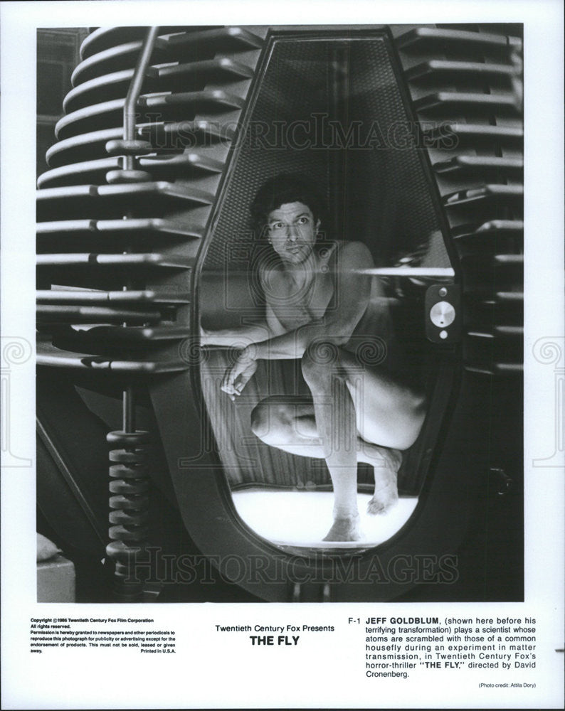 1986 Press Photo Jeff Goldblum Stars In The Fly - Historic Images