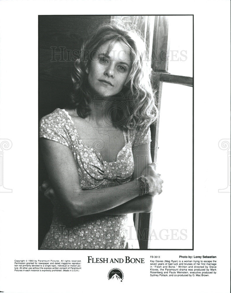 1993 Press Photo Flesh and Bone starring Actress Meg Ryan - Historic Images