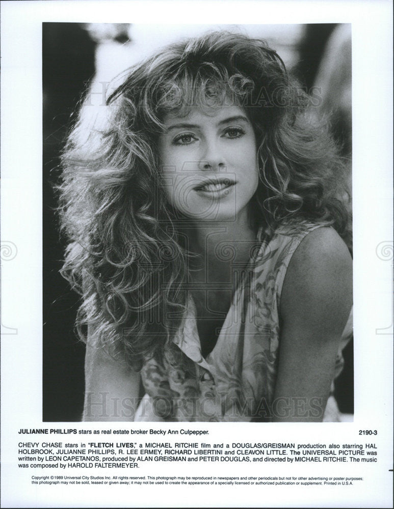 1989 Press Photo Julianne Pho;;ips Fletch lives Actress - Historic Images