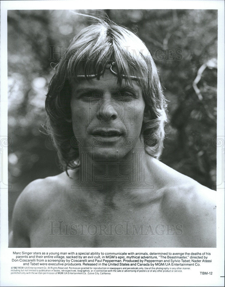 1982 Press Photo Marc Singer in &quot;The Beastmaster&quot; - Historic Images
