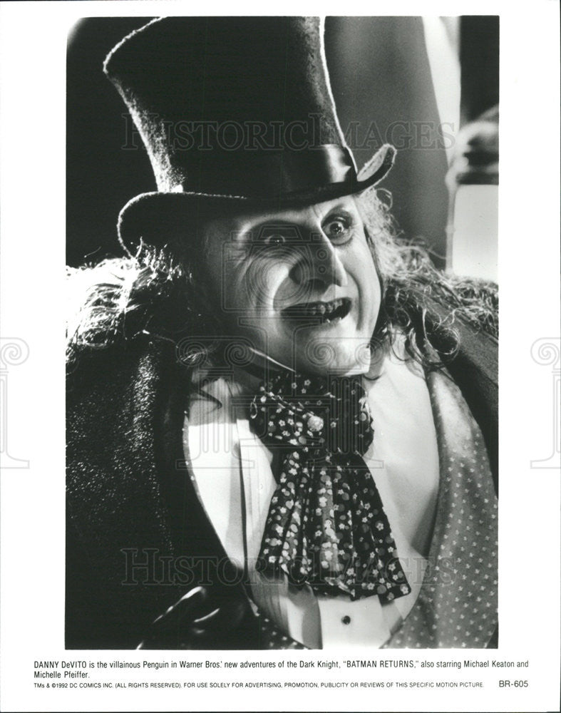 1992 Press Photo Danny De Vito in "Batman Returns" - Historic Images