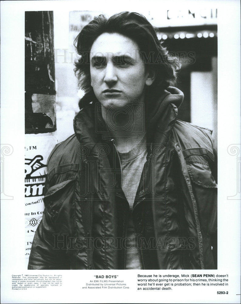 1983 Press Photo BAD BOYS stars the young Sean Penn - Historic Images