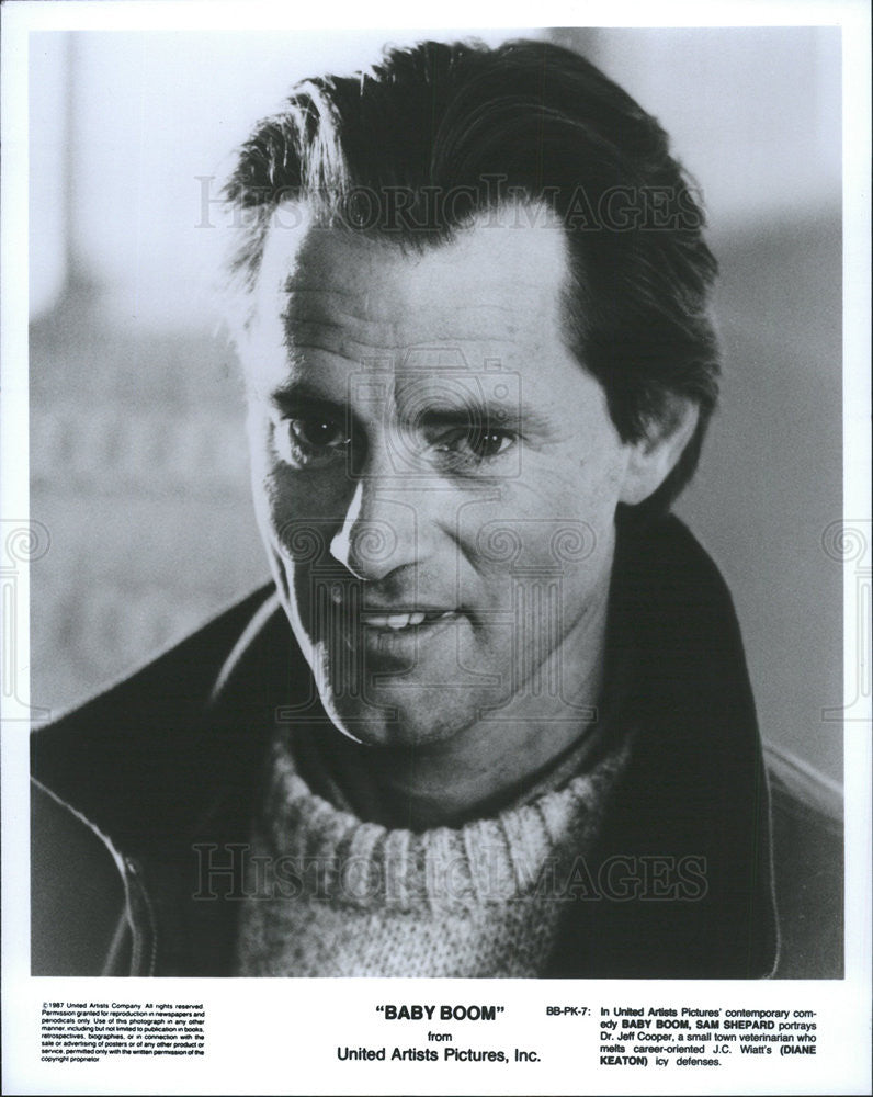 1987 Press Photo Sam Shepard Actor Baby Boom - Historic Images