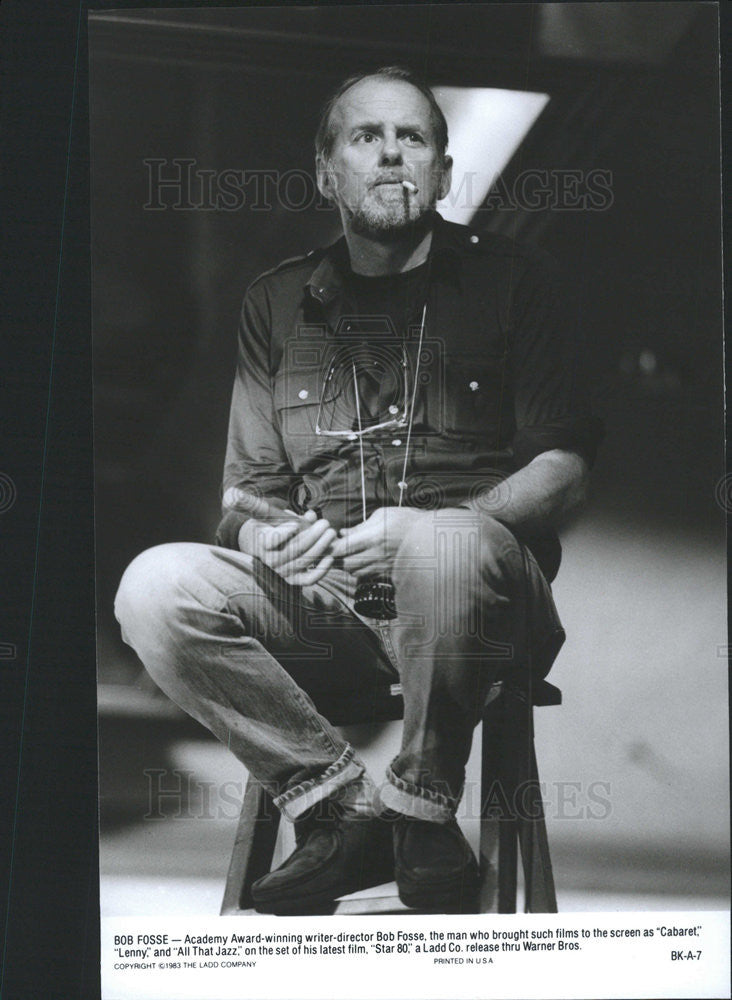 1983 Press Photo Bob Fosse Writer Director Star 80 - Historic Images
