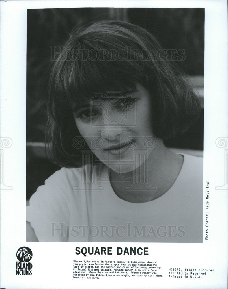 1987 Press Photo Wynona Ryder Actress Square Dance - Historic Images