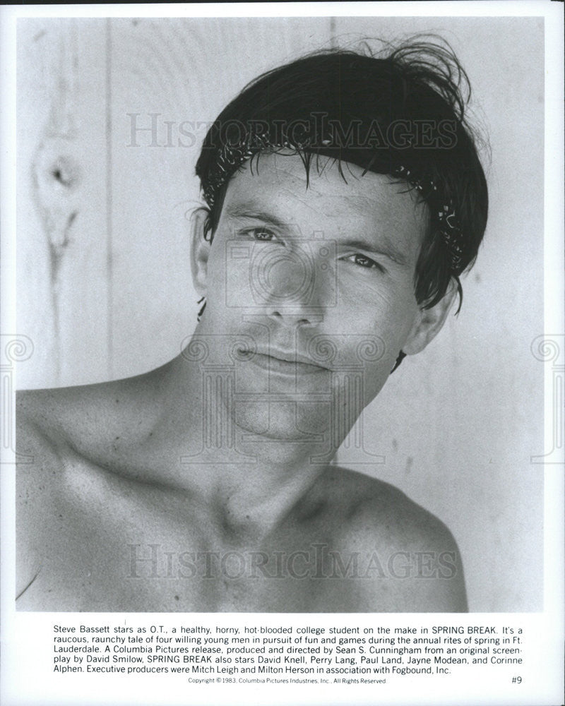 1983 Press Photo Steve Bassett Actor Spring Break - Historic Images