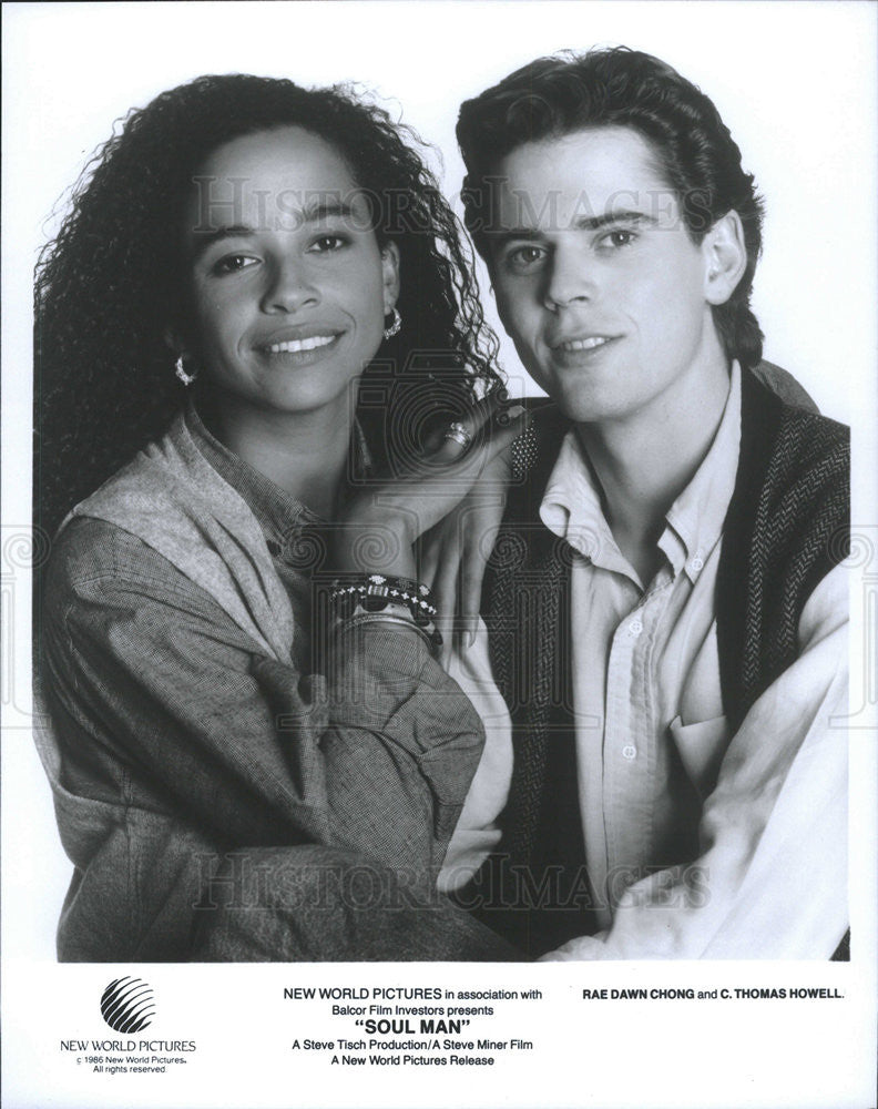 1986 Press Photo Rae Dawn Chong C. Thomas Howell Actors Soul Man - Historic Images