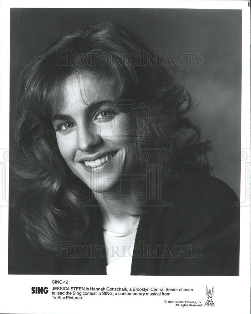 1989 Press Photo Jessica Steen in &quot;Sing&quot; - Historic Images