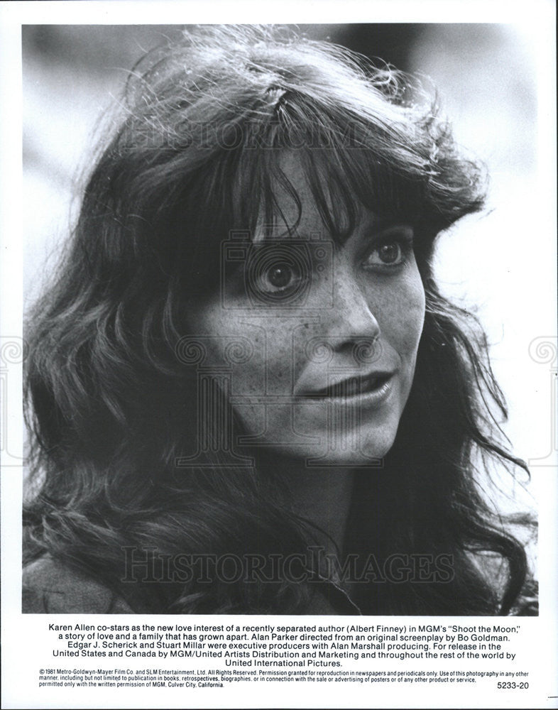 1981 Press Photo Karen Allen Shoot the Moon - Historic Images