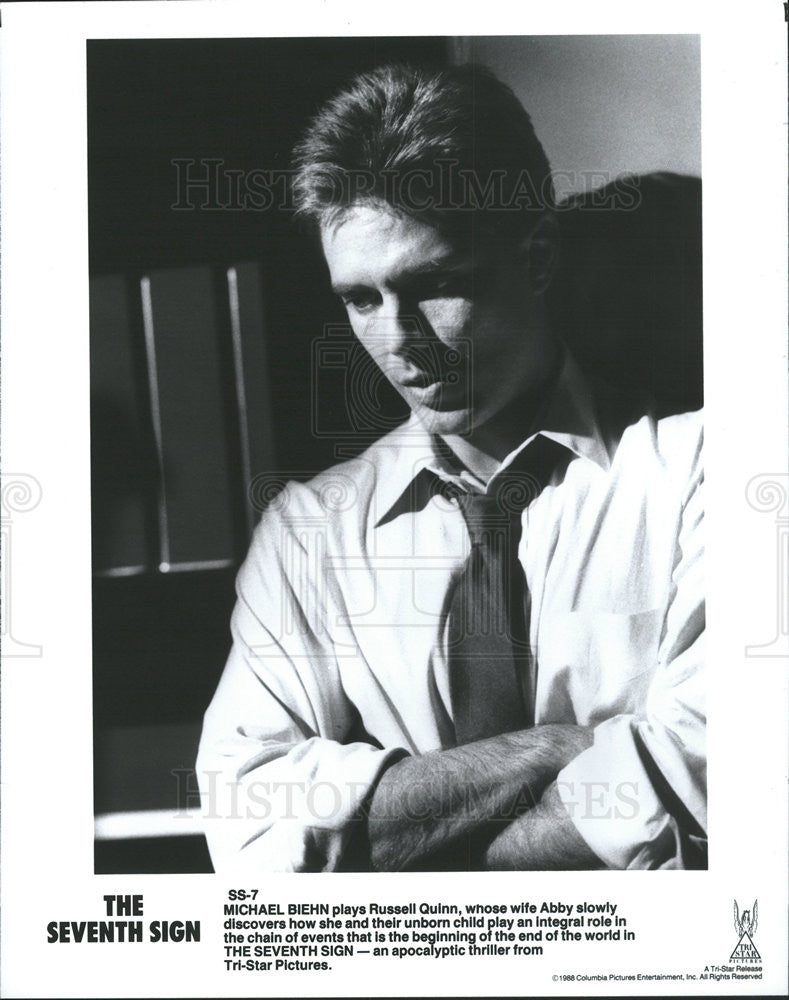 1988 Press Photo Actor Michael Beihn Stars As Russell Quinn In &quot;The Seventh Sign - Historic Images