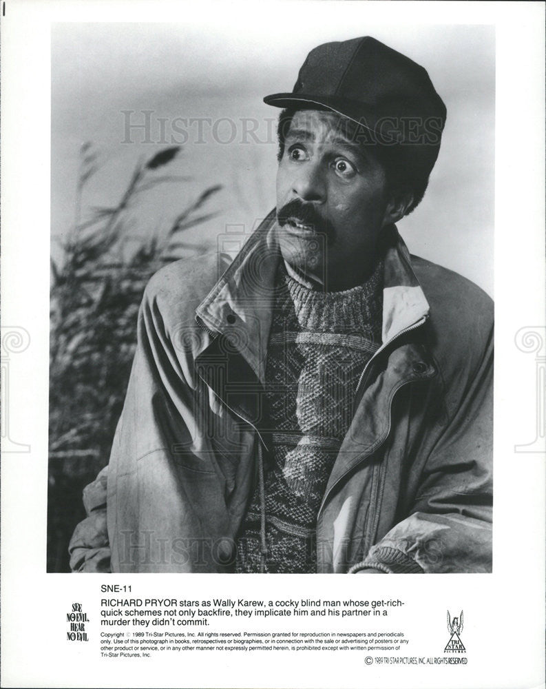 1989 Press Photo Richard Pryor in &quot;See No Evil:Hear No Evil&quot; - Historic Images