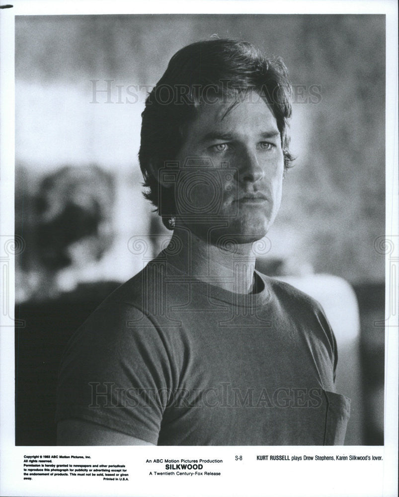 1983 Press Photo Kurt Russell in &quot;Silkwood&quot; - Historic Images