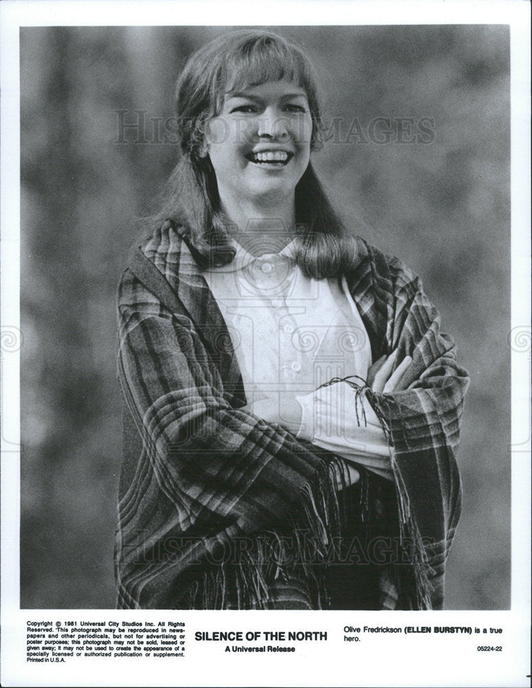 1981 Press Photo Ellen Burstyn Actress Silence North - Historic Images