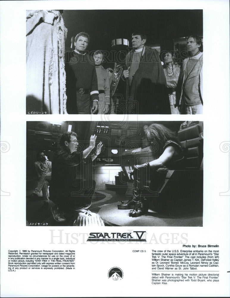 1989 Press Photo William Shatner Actor &amp; Director Star Trek V The Final Frontier - Historic Images