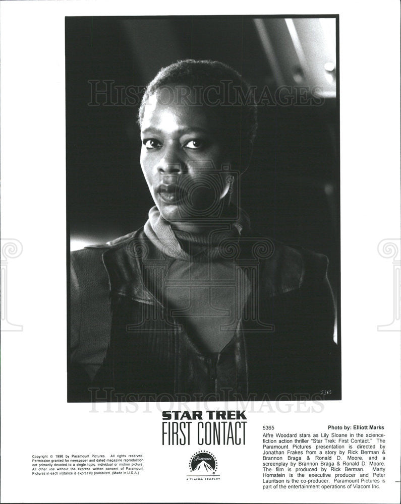 1995 Press Photo Alfre Woodard Actress Star Trek First Contact - Historic Images