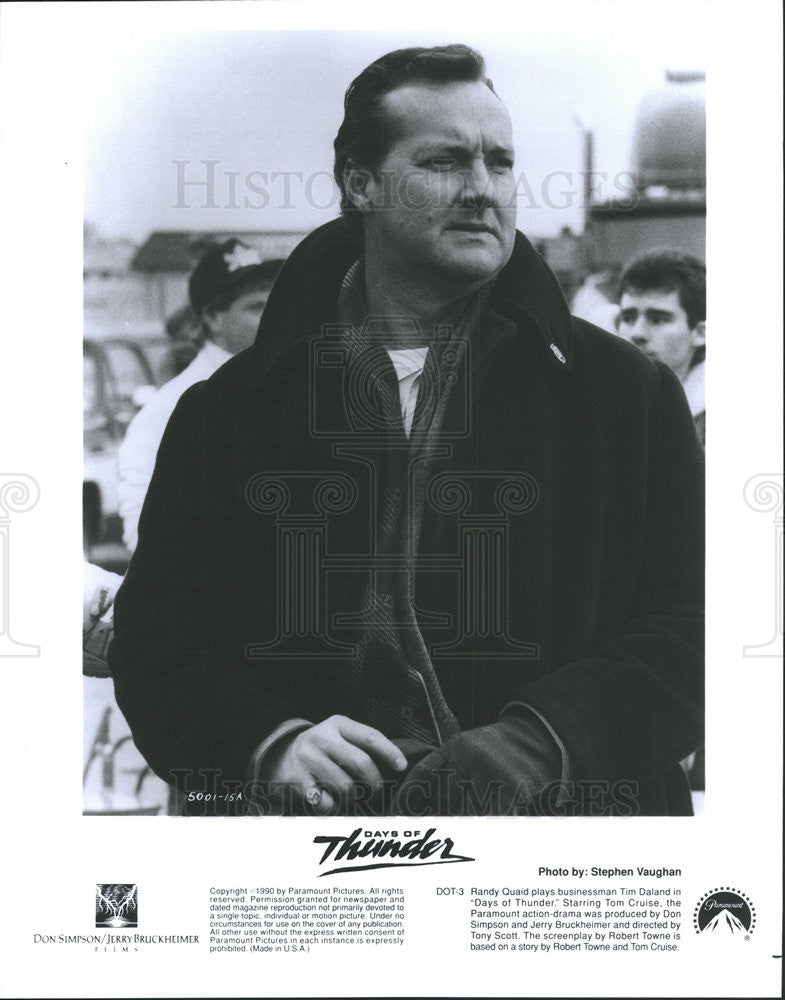 1990 Press Photo Randy Quaid Actor Days Thunder - Historic Images