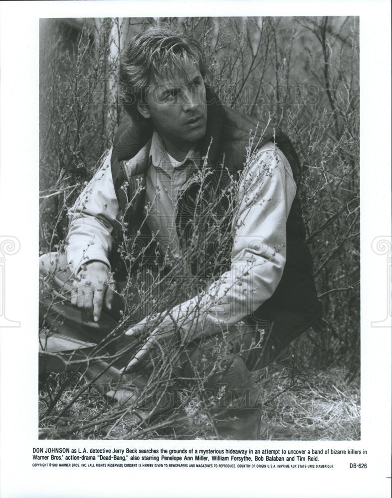 1989` Press Photo Don Johnson As LA Detective Jerry Beck In &quot;Dead-Bang&quot; - Historic Images