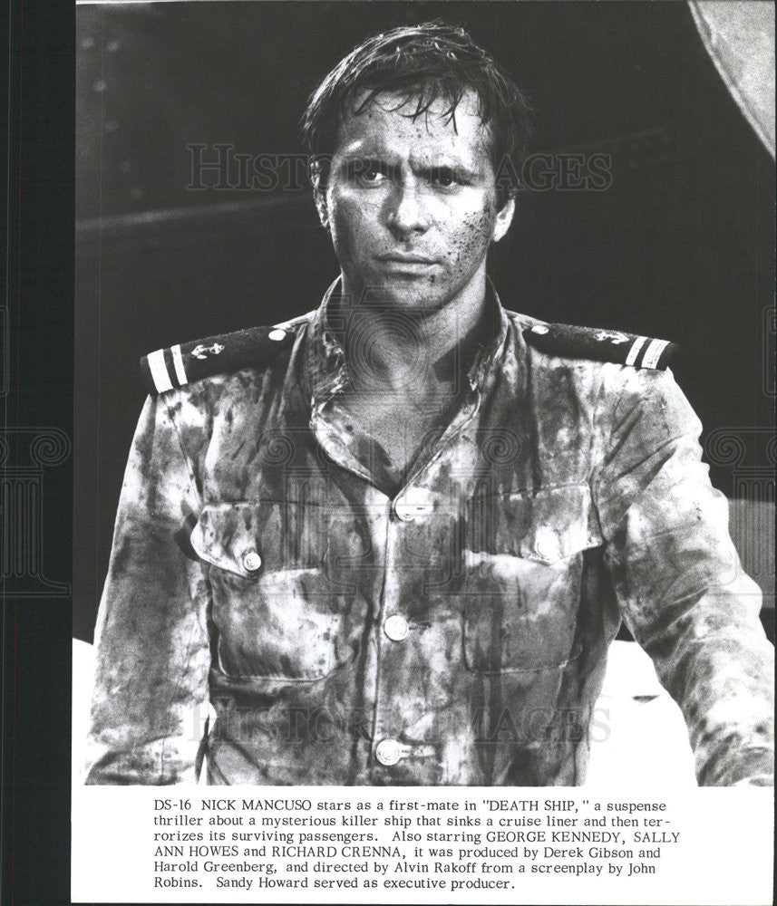 1980 Press Photo Nick Mancuso in &quot;Death Ship&quot; - Historic Images