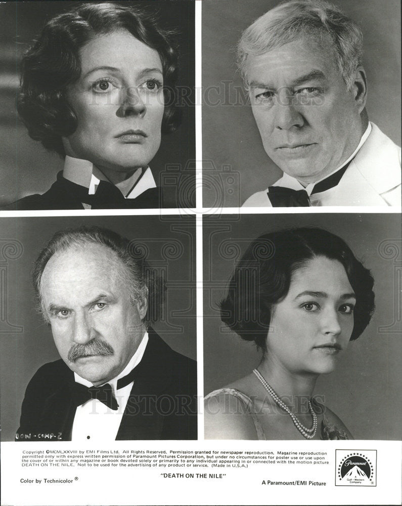 1978 Press Photo Maggie Smith, George Kennedy, Olivia Hussey and Jack Warden - Historic Images