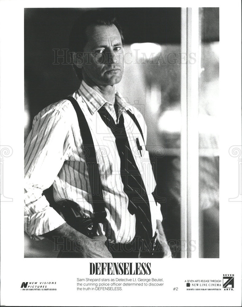 1991 Press Photo Sam Shepard Actor Defenseless - Historic Images