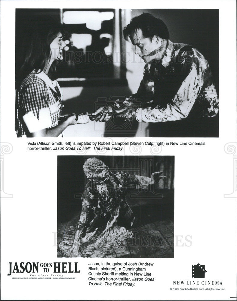 1993 Press Photo Allison Smith Steven Culp Andrew Bloch Actors Jason Goes Hell - Historic Images