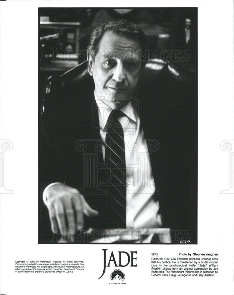 1995 Press Photo Richard Crenna, &quot;Jade&quot; - Historic Images