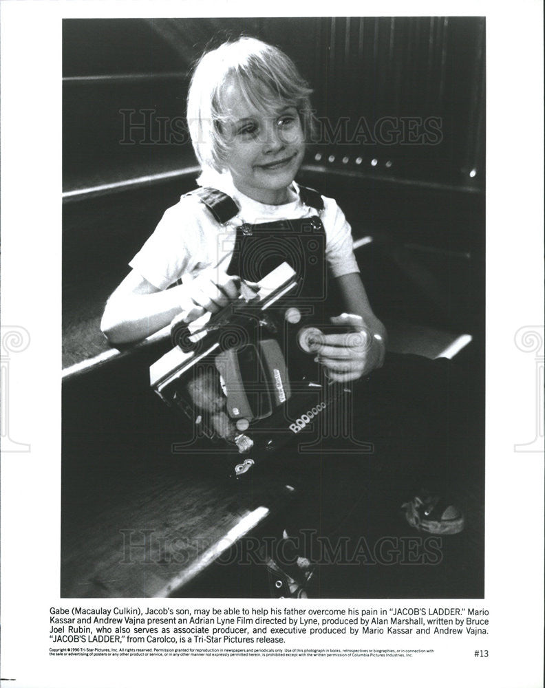 1990 Press Photo Macaulay Culkin, &quot;Jacob&#39;s Latter&quot; - Historic Images