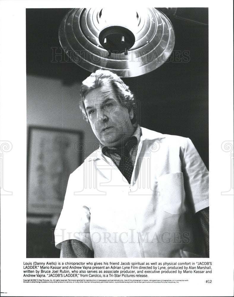 1990 Press Photo Danny Aiello, &quot;Jacob&#39;s Ladder&quot; - Historic Images