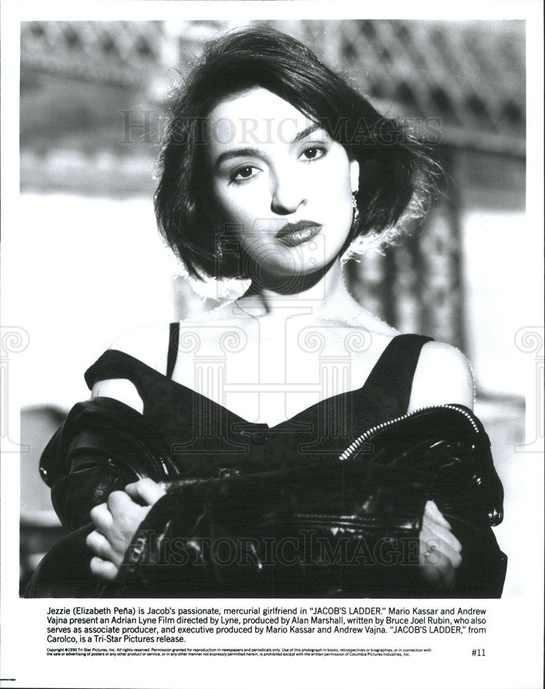 1990 Press Photo Elizabeth Pena, &quot;Jacob&#39;s Ladder&quot; - Historic Images