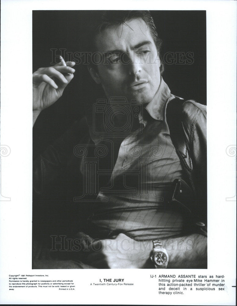 1981 Press Photo Armand Assante Actor Suspense Thriller I Jury Film Movie - Historic Images