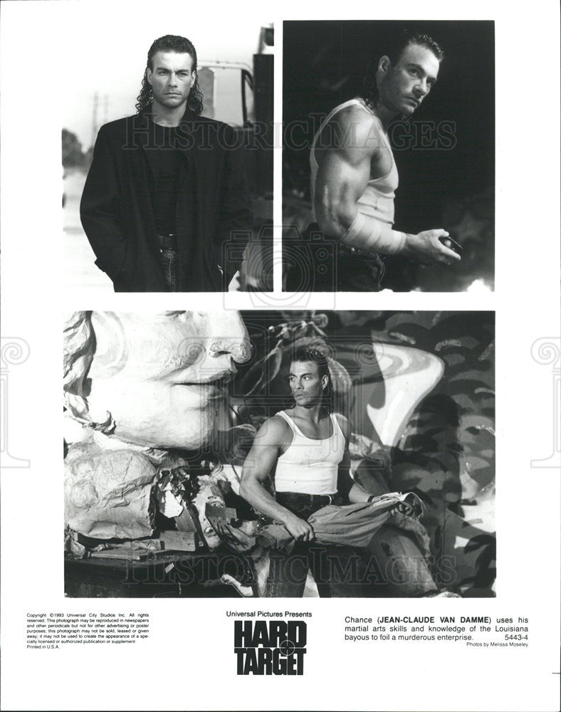 1993 Press Photo Jean-Claude Van Damme, &quot;Hard Target&quot; - Historic Images