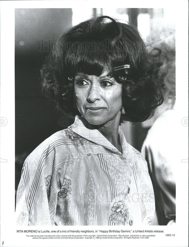 1980 Press Photo Actress Rita Moreno - Historic Images