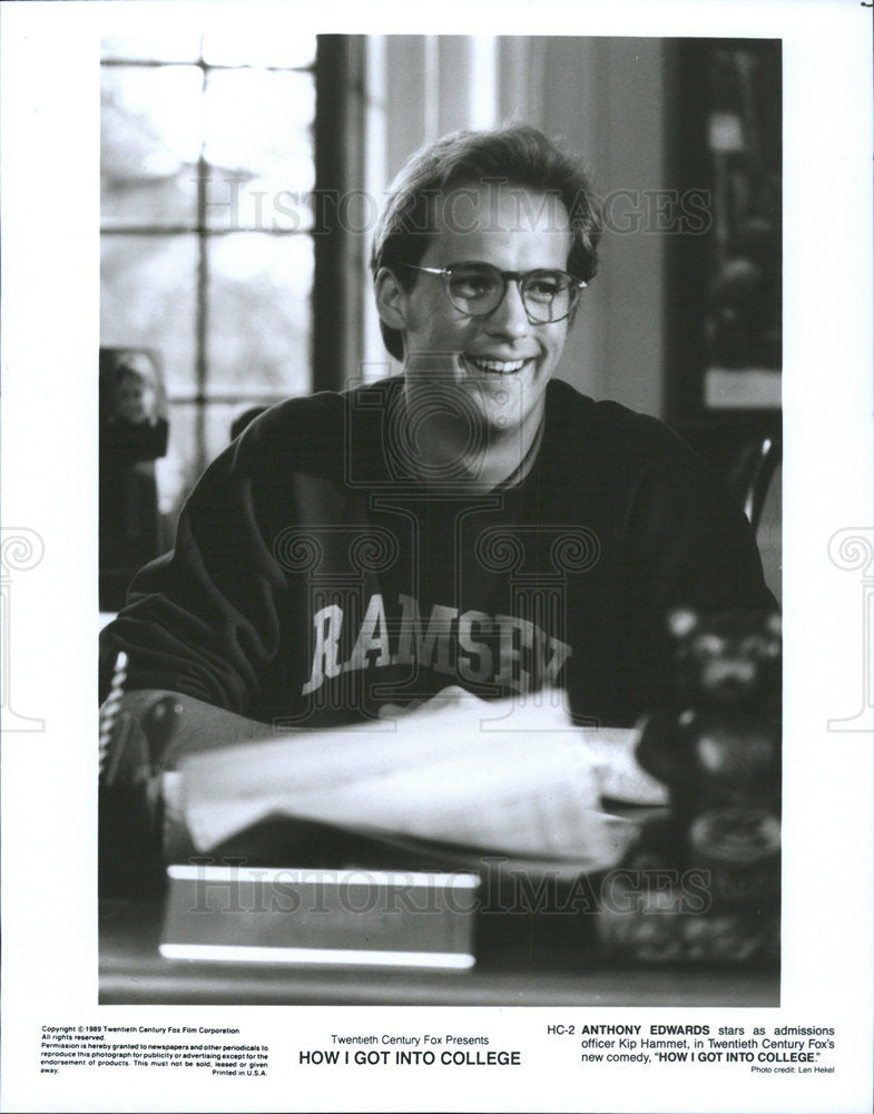 1989 Press Photo Anthony Edwards Actor How I Got Into College - Historic Images