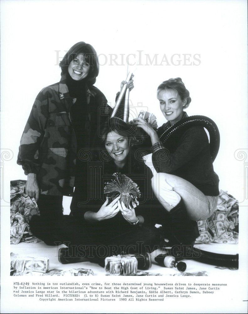 1980 Press Photo Actresses Susan Saint James Jane Curtin Jessica Lange - Historic Images