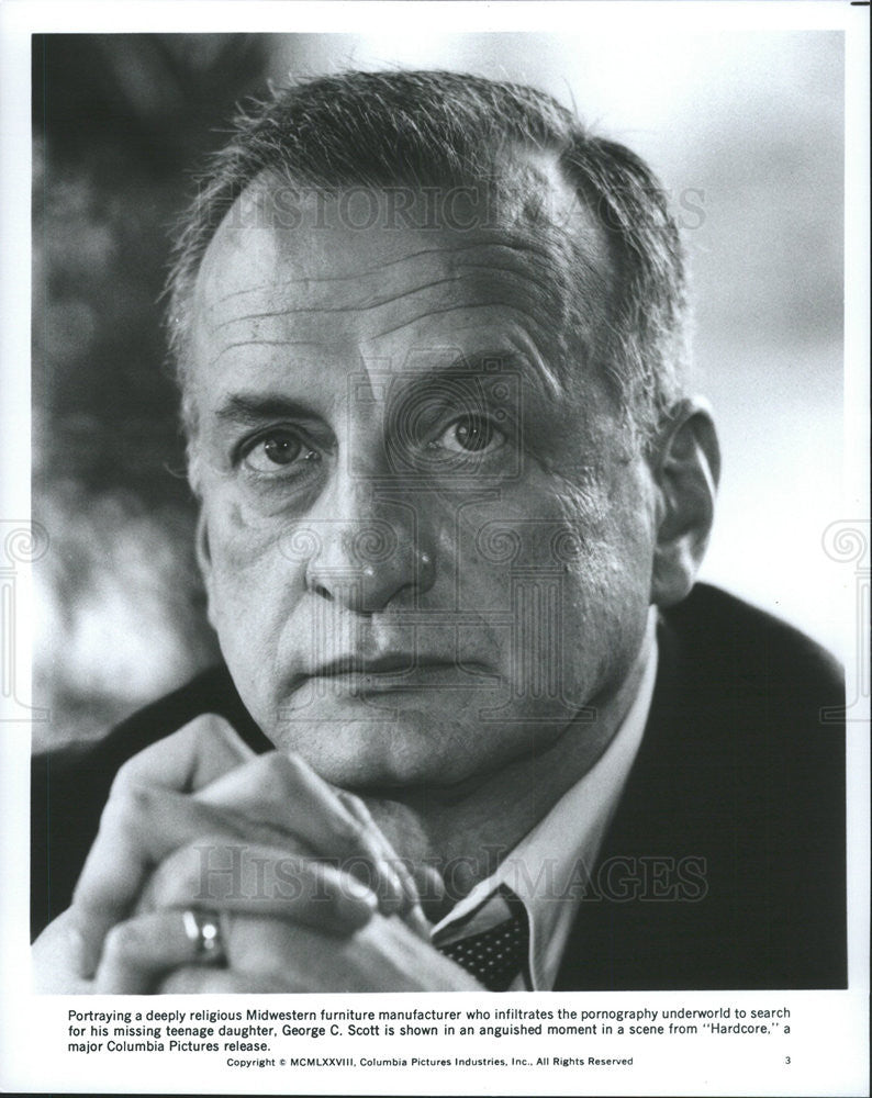 1983 Press Photo Actor George C Scott HARDCORE - Historic Images