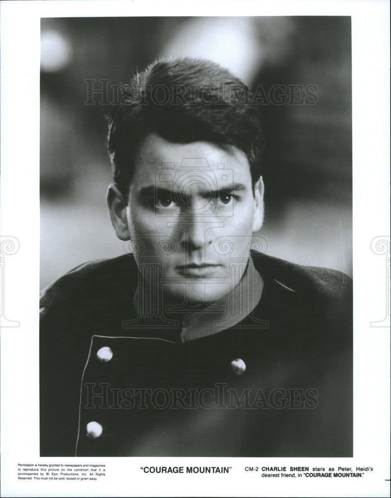 1990 Press Photo Charlie Shee in &quot;Courage Mountain&quot; - Historic Images