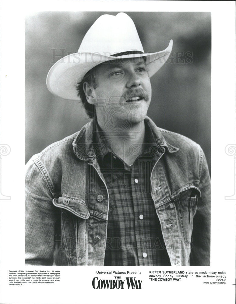 1994 Press Photo Keifer Sutherland in &quot;The Cowboy Way&quot; - Historic Images