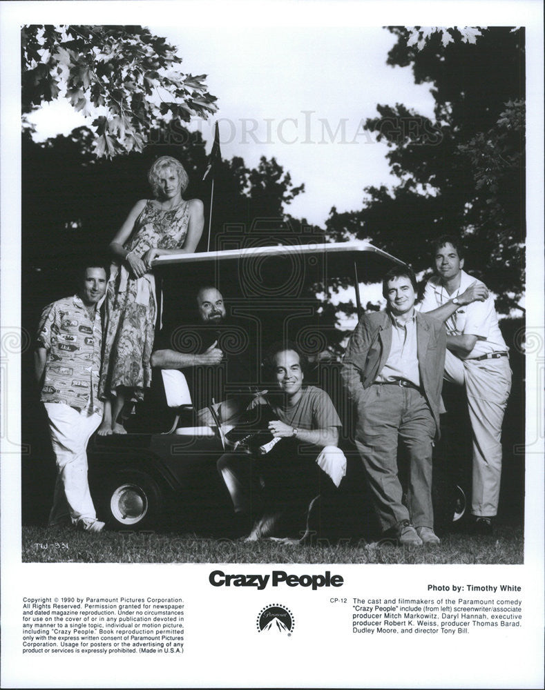 1990 Press Photo Crazy People/M Markowitz/Daryl Hannah/Dudley Moore/Actor - Historic Images