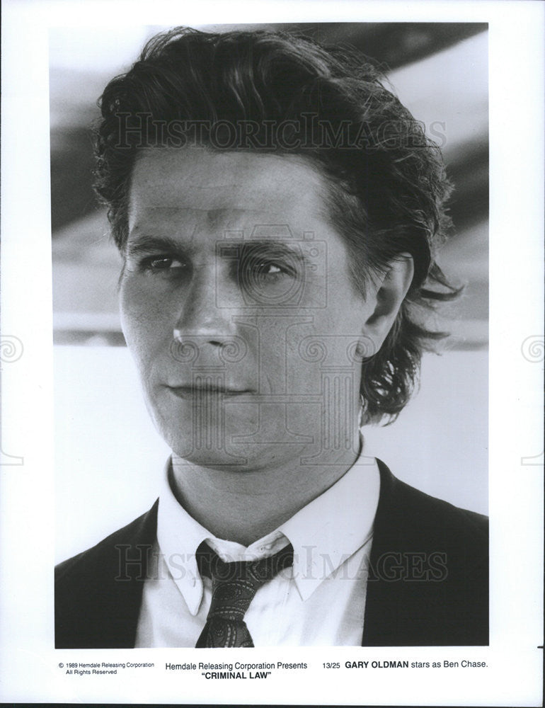 1989 Press Photo Gary Oldman/English Actor/Filmmaker/Criminal Law - Historic Images