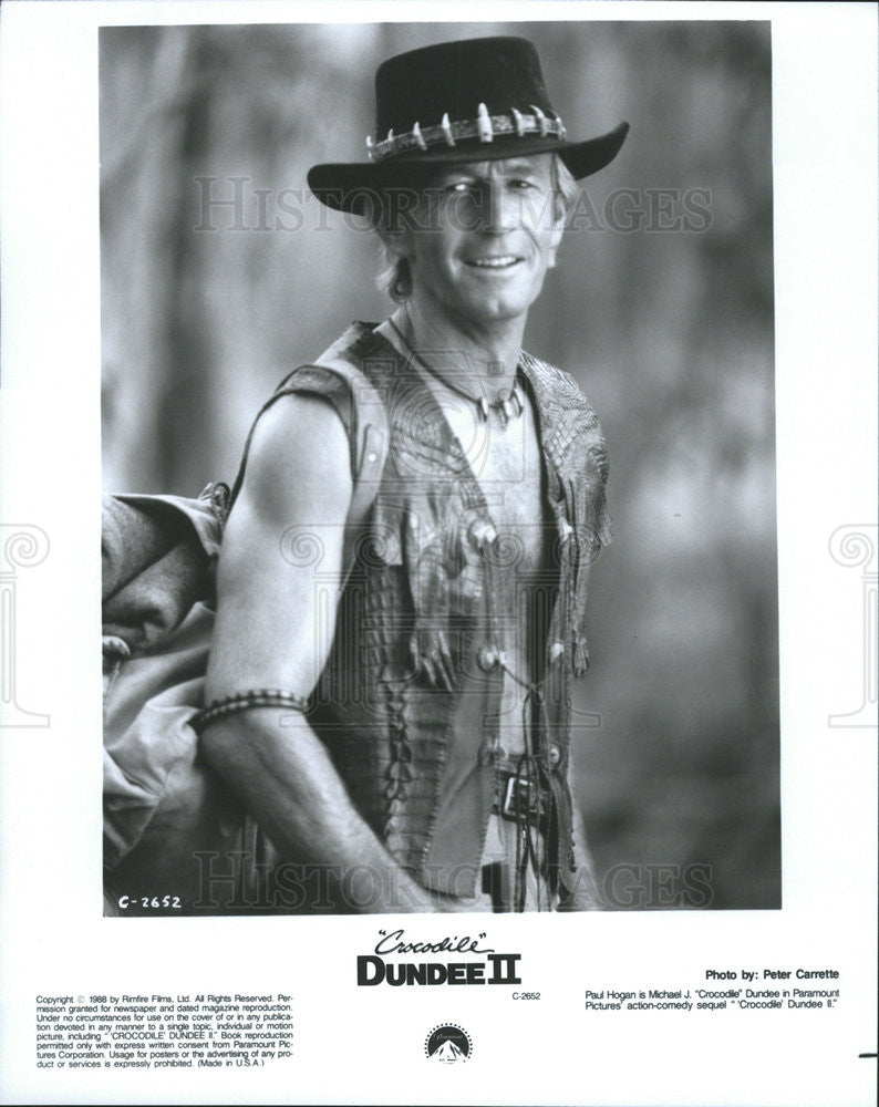 1988 Press Photo Paul Hogan in &quot;Crocodile Dundee II&quot; - Historic Images