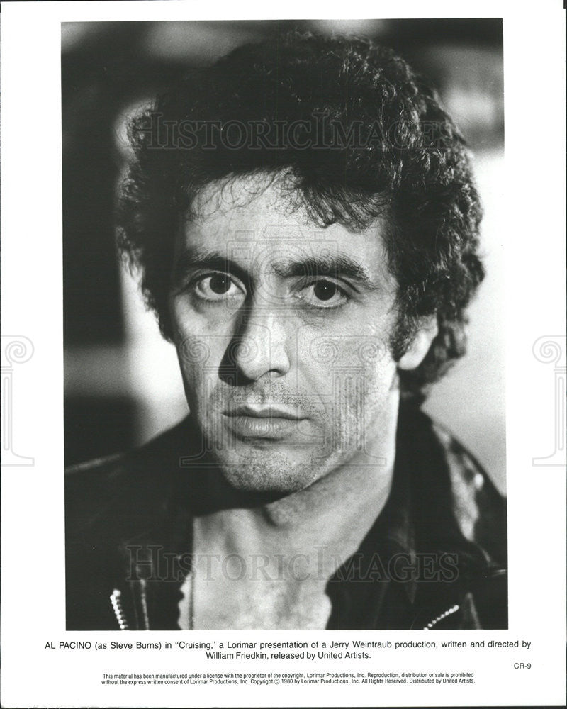 1980 Press Photo Al Pacino Actor Cruising - Historic Images