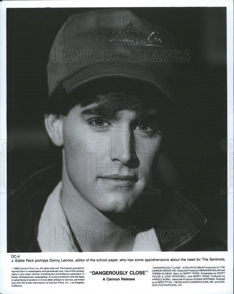 1986 Press Photo J Eddie Peck in &quot;Dangerously Close&quot; - Historic Images