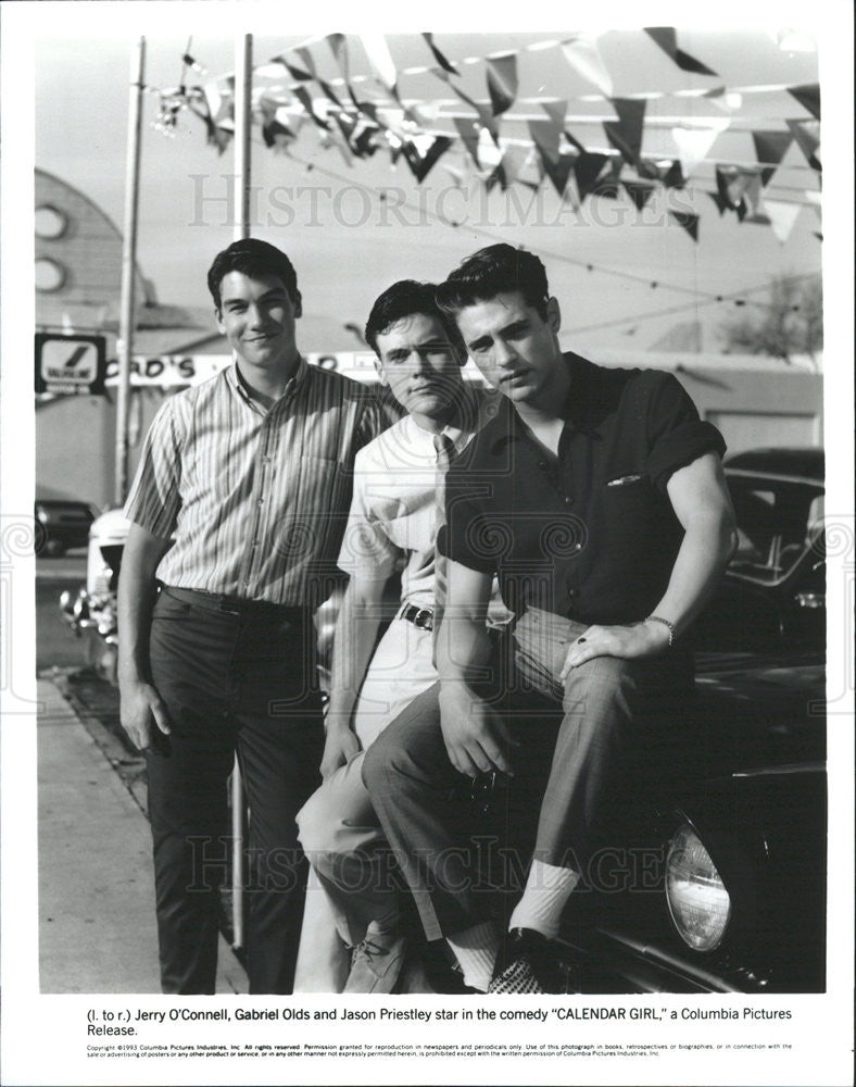 1993 Press Photo Jerry O Connell, Gabriel Olds and Jason Priestley - Historic Images