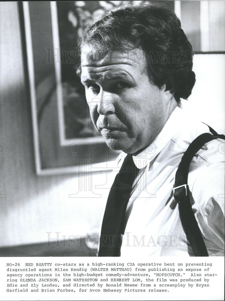 1980 Press Photo Ned Beatty stars in &quot;Hopscotch&quot; - Historic Images