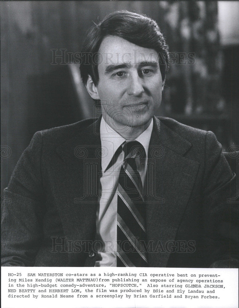 1980 Press Photo Sam Waterston stars in &quot;Hopscotch&quot; - Historic Images