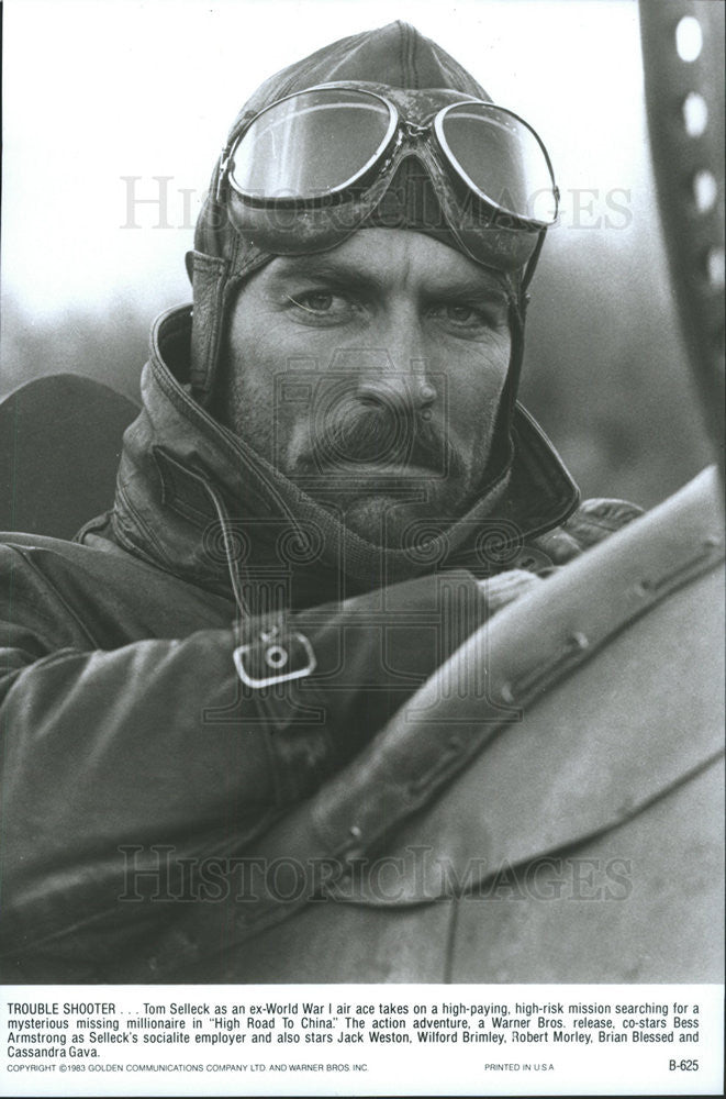 1983 Press Photo Tom Selleck in &quot;High road to China&quot; - Historic Images